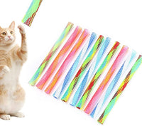 10 Pcs Cat Self - Entertainment Toy - Colorful Plastic Spring Cat Teaser Toy - 4FurBaby