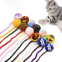 Colorful Cat Bell Plush Balls - Durable Chew Toy for Pets - 4pcs - 4FurBaby