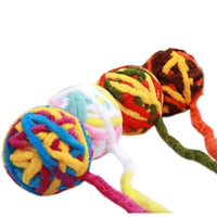 Colorful Cat Bell Plush Balls - Durable Chew Toy for Pets - 4pcs - 4FurBaby