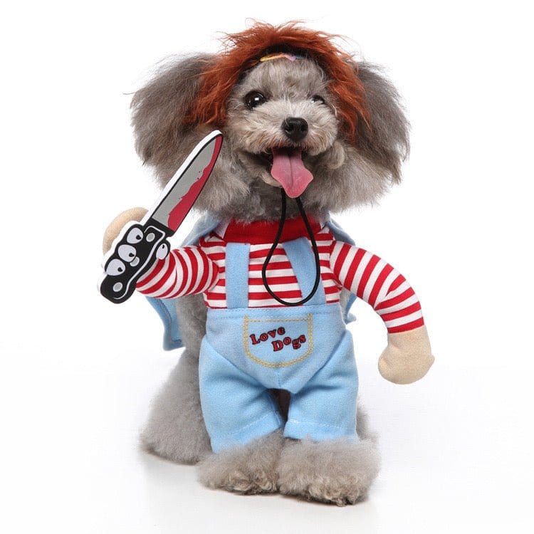 Cosplay Small Dog Funny Upright Costume - Halloween Christmas Pet Outfit - 4FurBaby