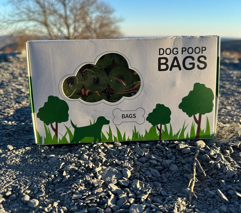 Eco - Friendly Degradable Pet Waste Bag Set - Thick Poop Bags with Dispenser - 4FurBaby