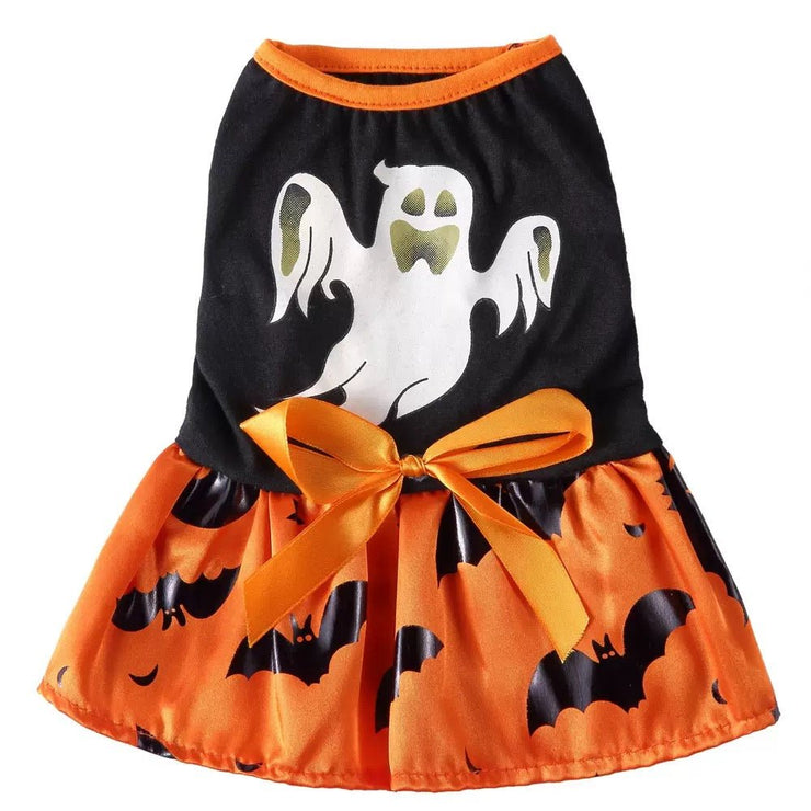 Halloween Pet Ghost Bat Dress - Stylish Dog Holiday Costume - 4FurBaby