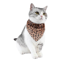 New Leopard Print Cat Bandana Bib - Comfortable Pet Triangle Scarf - 4FurBaby