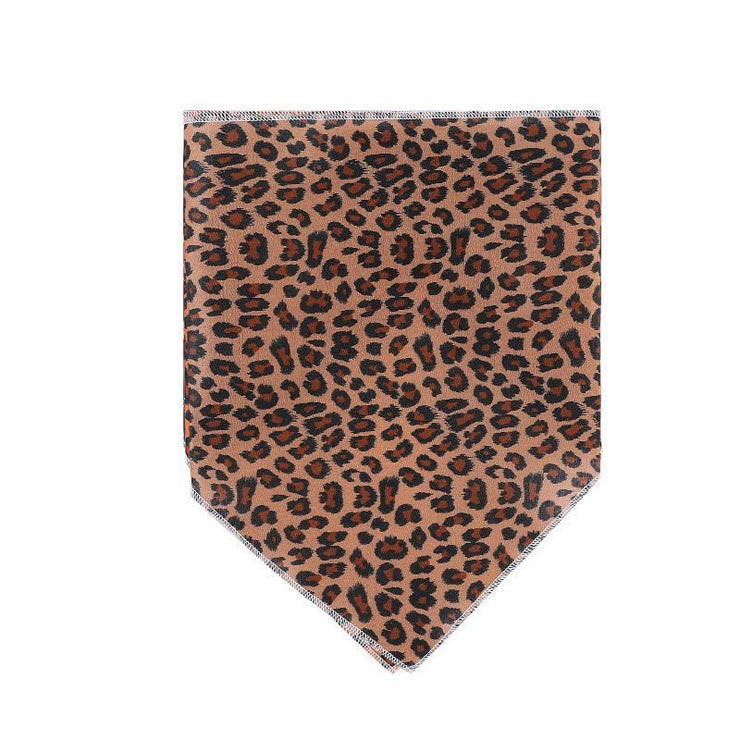 New Leopard Print Cat Bandana Bib - Comfortable Pet Triangle Scarf - 4FurBaby