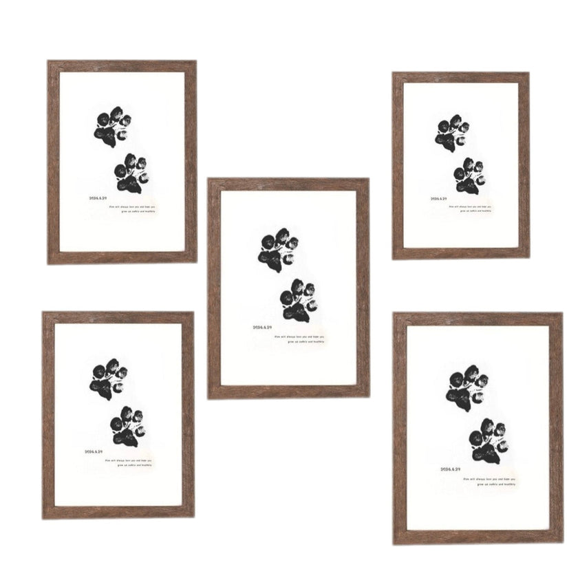 No - Mess Pet Paw Print Keepsake Set - Inkless Hand and Footprint Frame Kit - 4FurBaby