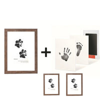 No - Mess Pet Paw Print Keepsake Set - Inkless Hand and Footprint Frame Kit - 4FurBaby