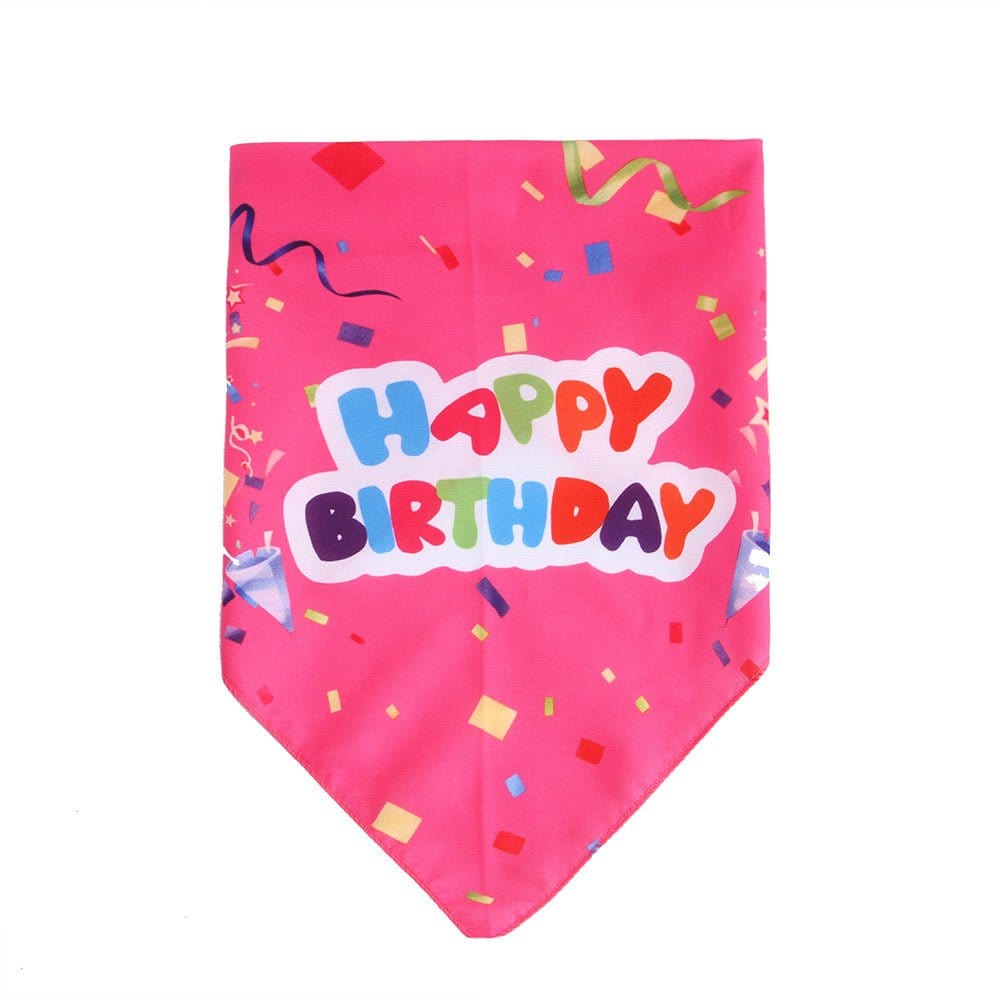 Pet Birthday Bandana Set - Colorful Dog and Cat Bib Accessories - 4FurBaby