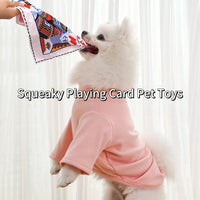 Realistic Newspaper Playing Card Dog Toy - Fun Squeaky Pet Accessory, Size 7.09*10.24 inch - 4FurBaby