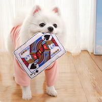 Realistic Newspaper Playing Card Dog Toy - Fun Squeaky Pet Accessory, Size 7.09*10.24 inch - 4FurBaby