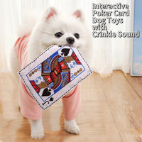 Realistic Newspaper Playing Card Dog Toy - Fun Squeaky Pet Accessory, Size 7.09*10.24 inch - 4FurBaby